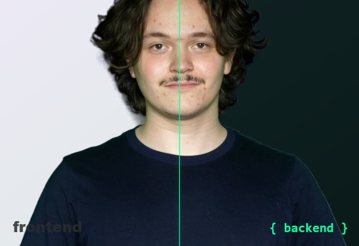 The split-portrait banner of this site